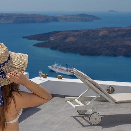 Villa Karpimo Horizon - Caldera View With Private Hot Tub Firostefani Esterno foto
