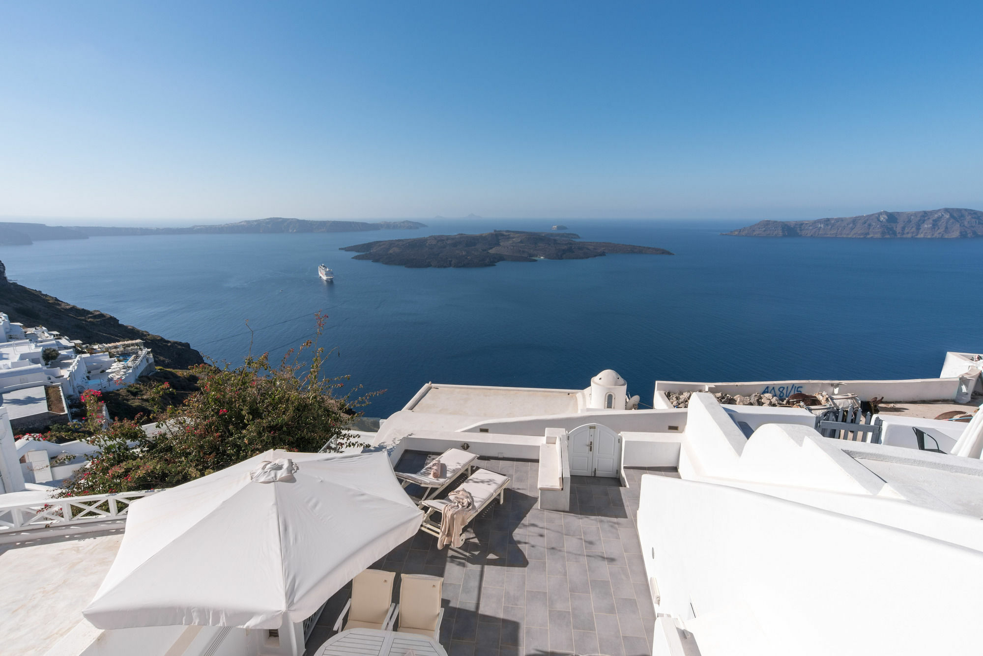 Villa Karpimo Horizon - Caldera View With Private Hot Tub Firostefani Esterno foto